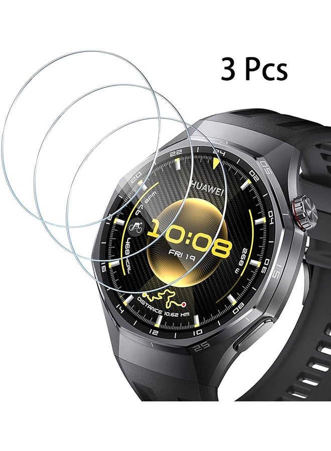 3 Pcs Tempered Glass Screen Protector for Huawei Watch GT 6 Pro 46 mm, Waterproof Tempered Glass Film, 9H Screen Protector HD Anti-Scratch Screen Protector, Shatterproof, Bubble-Free Screen - Image 1