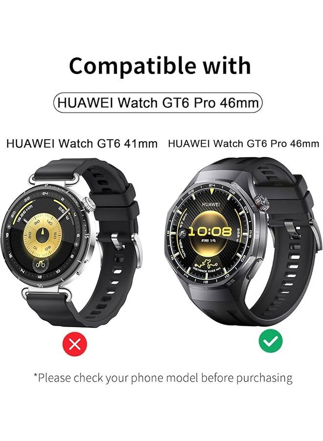 3 Pcs Tempered Glass Screen Protector for Huawei Watch GT 6 Pro 46 mm, Waterproof Tempered Glass Film, 9H Screen Protector HD Anti-Scratch Screen Protector, Shatterproof, Bubble-Free Screen - Image 2