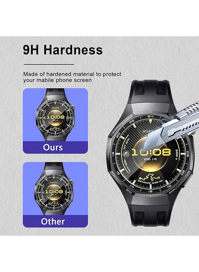 3 Pcs Tempered Glass Screen Protector for Huawei Watch GT 6 Pro 46 mm, Waterproof Tempered Glass Film, 9H Screen Protector HD Anti-Scratch Screen Protector, Shatterproof, Bubble-Free Screen - Image 3