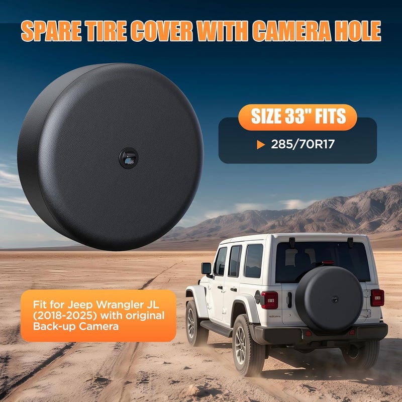 Moonet American Flag Eagle Spare Tire Wheel Cover for Car Truck SUV Camper Fits Wrangler CRV FJ RAV4 EcoSport Outlander R17 XL (Diameter 31inch-33inch) - Image 2