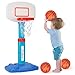 LACCHOUFEE Basketball Hoop Indoor Outdoor Toys for Toddlers 13 Kids Basketball Hoop with 3 Balls Adjustable Mini Basketball Goal Birthday Sports Toys Gift for Baby Boys Girls Age 1 and Up Blue - Image 4