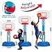 LACCHOUFEE Basketball Hoop Indoor Outdoor Toys for Toddlers 13 Kids Basketball Hoop with 3 Balls Adjustable Mini Basketball Goal Birthday Sports Toys Gift for Baby Boys Girls Age 1 and Up Blue - Image 2