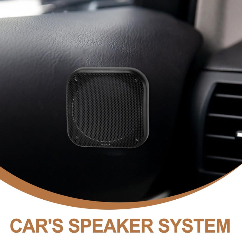 2Pcs Car Speaker Grill Covers Waffle Mesh Protectors Black For Enhanced Interior Style - Image 5