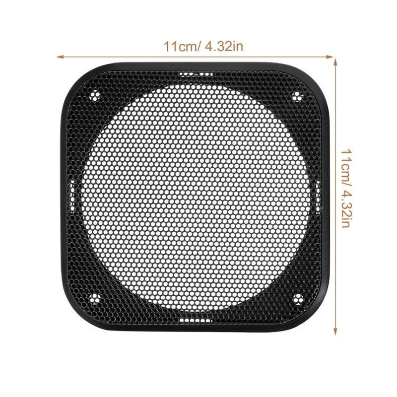 2Pcs Car Speaker Grill Covers Waffle Mesh Protectors Black For Enhanced Interior Style - Image 3