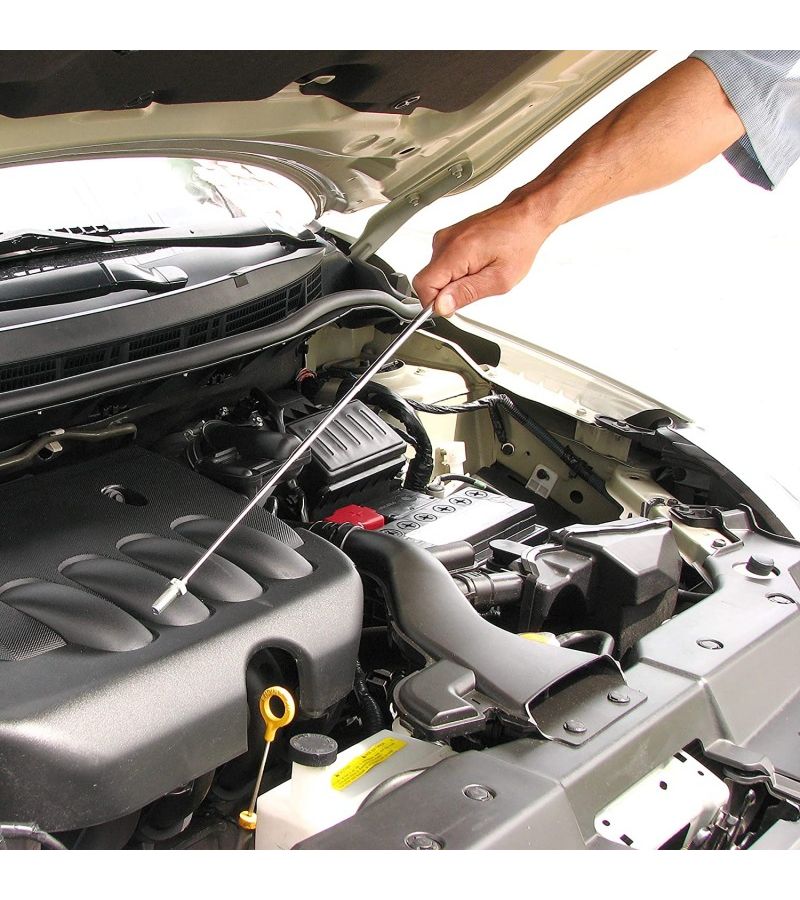 أداة تلسكوبية ثلاثية في واحدة فضية اللون مع مقبض غير قابل للانزلاق لإصلاح السيارات والبناء - Image 5