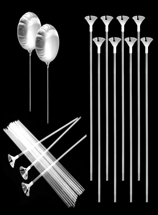 cobee 20 Pcs Balloon Holder Sticks, Plastic Balloon Sticks With Bases, Long Balloon Holder Sticks Balloon Weights for Tying Balloon Arch Anniversary, Birthday, Parties, Wedding Decorations - Image 1