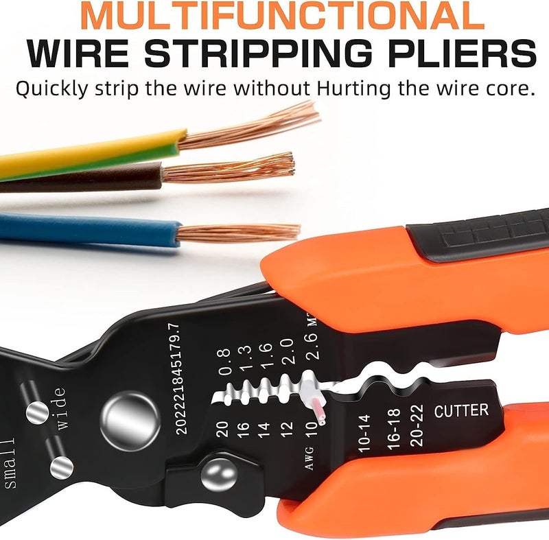 ULTRINA 5 in 1 Wire Crimping Pliers MultiUse Cable Stripper Cable Winding Wrench Hand Tool with Safety Lock for Wire Cutter Stripper Winding Crimping for Electricians 5 IN 1 WIRE WINDING STRIPPER - Image 5