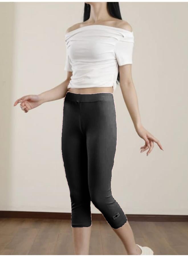 Elastic High-waist and Under Knee-length Leggings for Yoga Outfit KU406 - Image 1