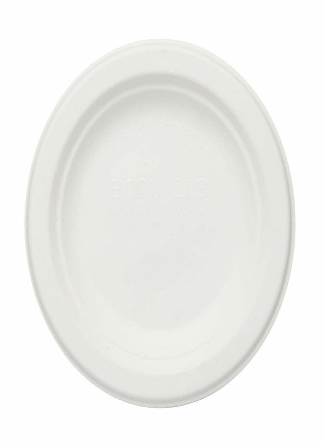 ECOWARE® (Pack of 100 Plates 100% Natural, Biodegradable, Compostable, Eco-Friendly, Safe & Hygienic Disposable 7-inch Round Plate- Medium - Image 1