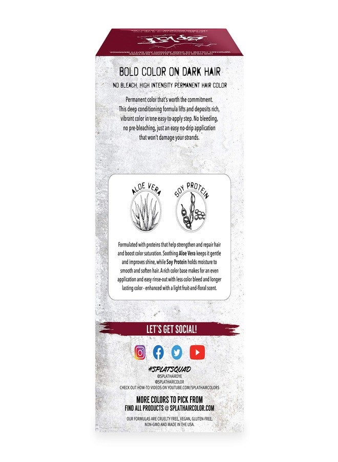 Splat Plum Siren Double Lift Permanent Hair Dye Kit, 1 Application, Includes Plum Hair Color, Developer, Concentrate, Conditioner, Gloves, Processing Cap & Instructions, Vegan & Cruelty Free - Image 5