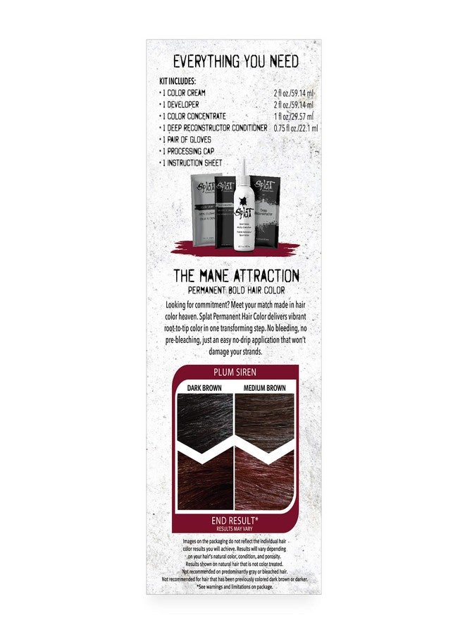 Splat Plum Siren Double Lift Permanent Hair Dye Kit, 1 Application, Includes Plum Hair Color, Developer, Concentrate, Conditioner, Gloves, Processing Cap & Instructions, Vegan & Cruelty Free - Image 3