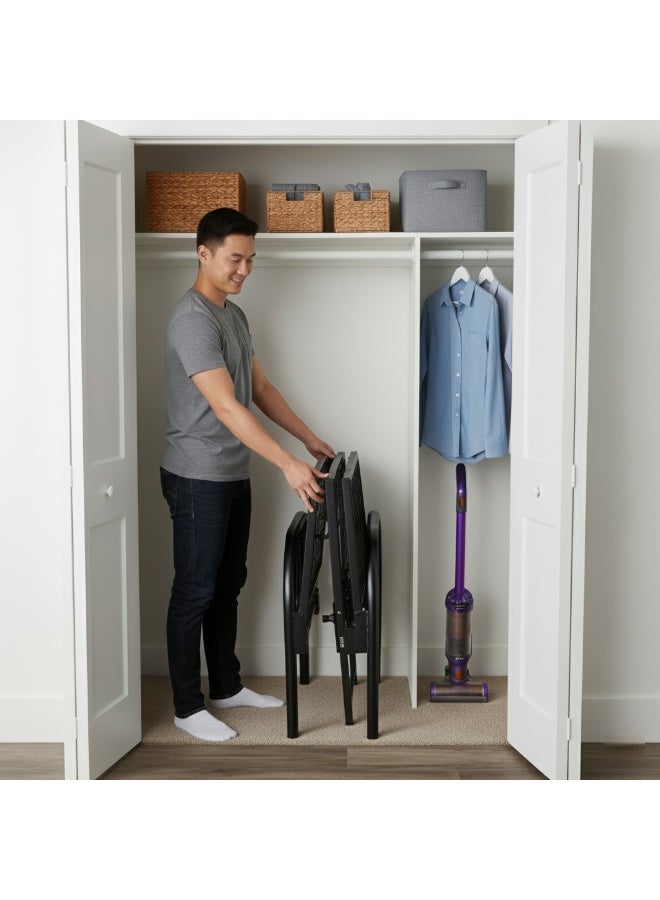 UNIKSAR Single Size Foldable Metal Platform Bed Frame, 90x190 cm Heavy-Duty Iron Slat Support, Space-Saving, No Box Spring Needed, Easy Assembly Guest Bed Base - Image 3