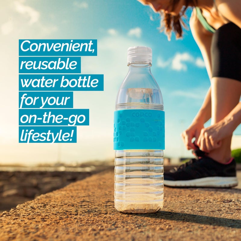 Copco Hydra 16.9 oz Water Bottle â€“ Leak Proof, Tritan Durable, BPA Free, Dishwasher Safe, Twist Open Body for Ice & Easy Cleaning, Silicone Non-Slip Grip, Portable for Gym & Office (Light Blue) - Image 2