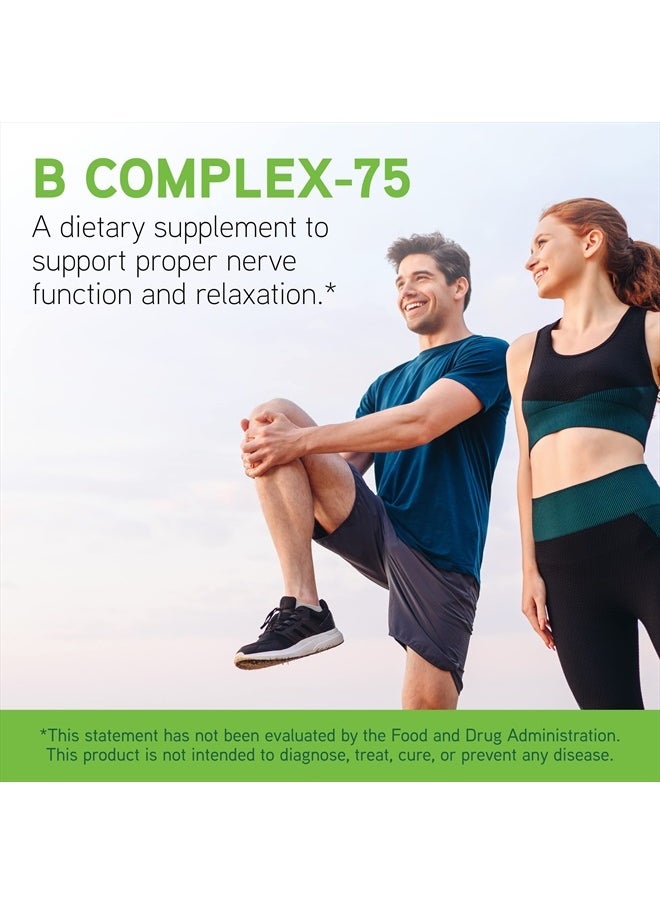 Davinci - Labs B Complex-75 - Supports Relaxation and Proper Nerve Function* - Dietary Supplement with Niacin, Vitamin B6, B12, Biotin, Choline and More - Vegetarian - Gluten-Free - 60 Capsules - Image 1