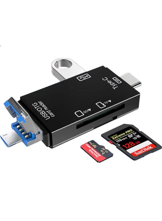 Linkstone Liantuo Usb/Type-C Card Reader, Sd/Tf/Usb Drive Multi-Function Four-In Card Reader, Computer And Phone Otg Card Reader, Supports Camera, Drone, And Dash Cam Memory Cards - Image 3