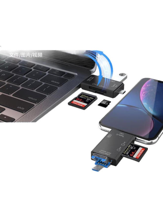 Linkstone Liantuo Usb/Type-C Card Reader, Sd/Tf/Usb Drive Multi-Function Four-In Card Reader, Computer And Phone Otg Card Reader, Supports Camera, Drone, And Dash Cam Memory Cards - Image 2