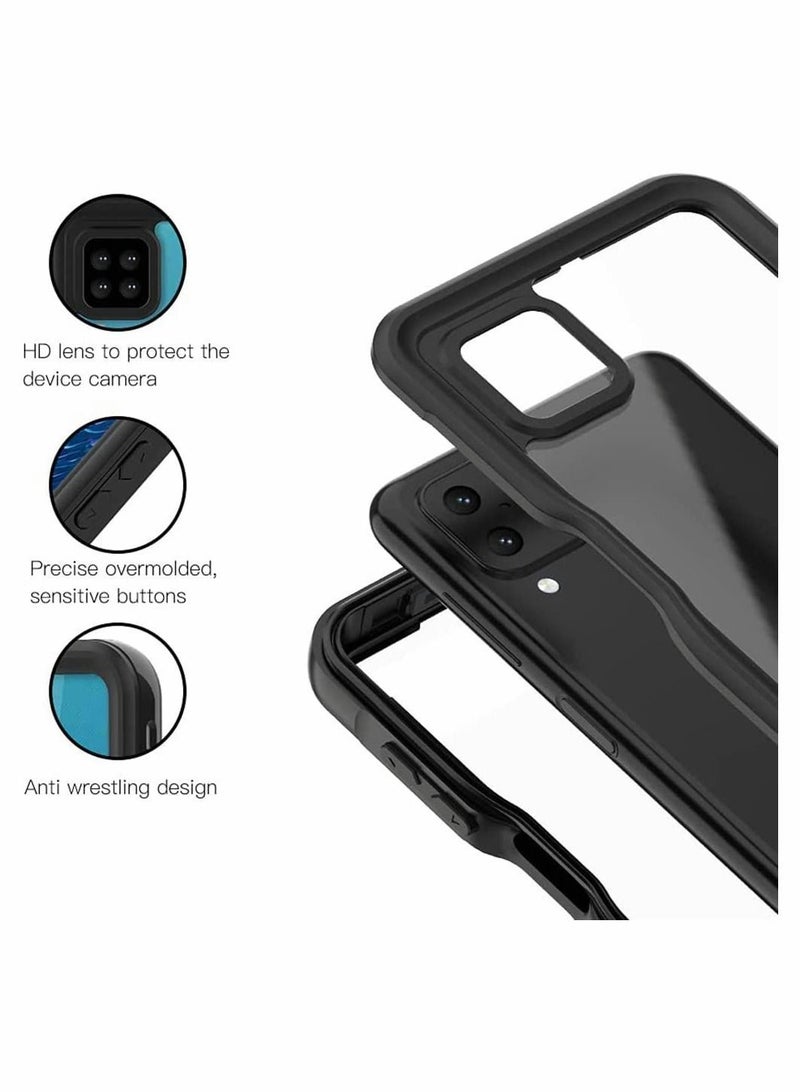 Y&D Case for Samsung A12/M12 KASTWAVE Waterproof with Built-in Screen Protector Dustproof Shockproof Full Body Underwater Protective Cover Galaxy A12Case M12 Black - Image 5
