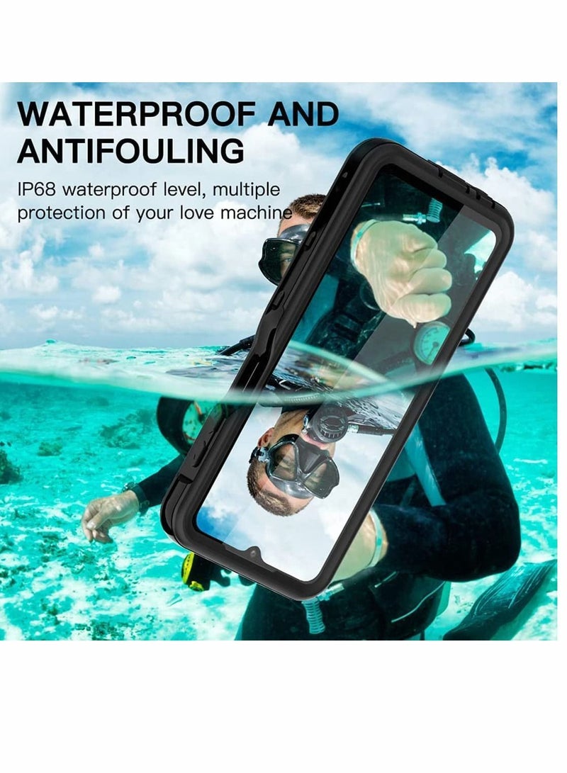Y&D Case for Samsung A12/M12 KASTWAVE Waterproof with Built-in Screen Protector Dustproof Shockproof Full Body Underwater Protective Cover Galaxy A12Case M12 Black - Image 2