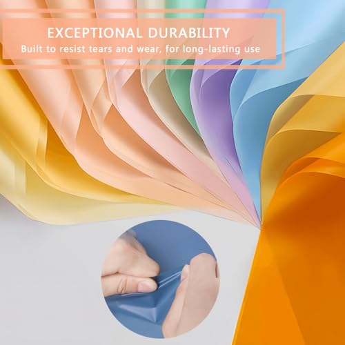BBJ WRAPS Korean Style Flower Wrapping Paper Floral Bouquet Gift Packaging Supplies Multi Colors 20 Counts (Pink) - Image 4