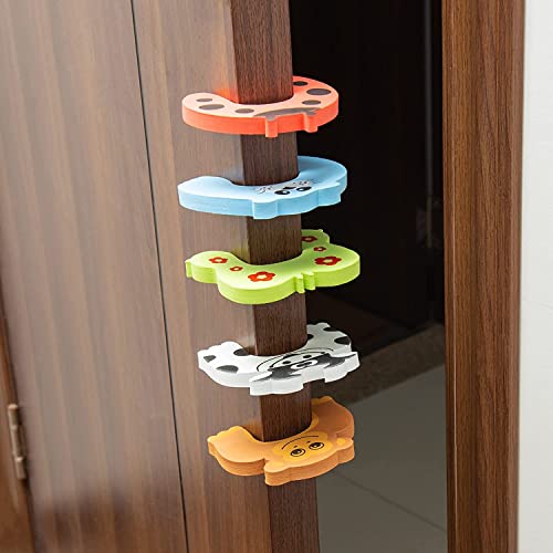 SHIDHMI Finger Pinch Guard,Cartoon Animal Door Stop Soft Foam Cushion Baby Finger Protector, Prevent Finger Pinch Injuries, Slamming Door, and Child or Pet from Getting Locked in Room (5 Pcs Random) - Image 1