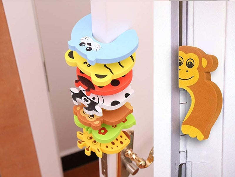 SHIDHMI Finger Pinch Guard,Cartoon Animal Door Stop Soft Foam Cushion Baby Finger Protector, Prevent Finger Pinch Injuries, Slamming Door, and Child or Pet from Getting Locked in Room (5 Pcs Random) - Image 3