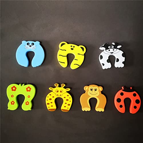 SHIDHMI Finger Pinch Guard,Cartoon Animal Door Stop Soft Foam Cushion Baby Finger Protector, Prevent Finger Pinch Injuries, Slamming Door, and Child or Pet from Getting Locked in Room (5 Pcs Random) - Image 2