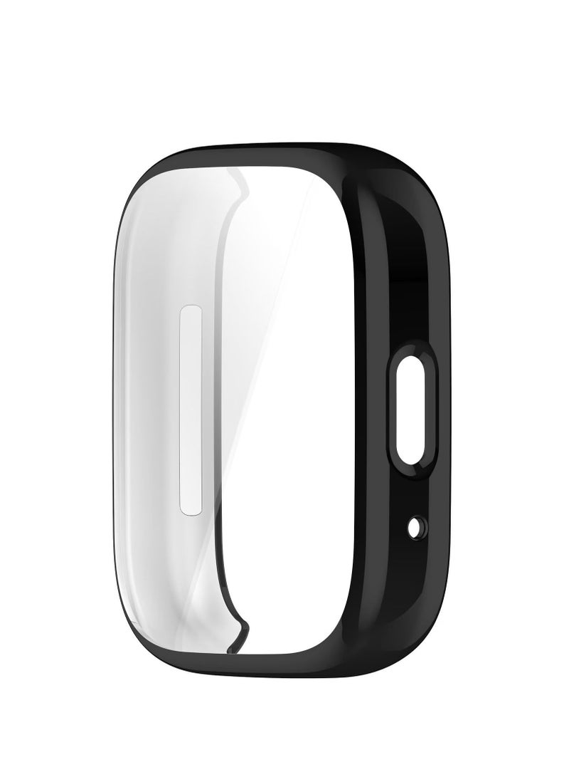 Case for Redmi Watch 3 Active/Lite Soft TPU Plating All-Inclusive Protection Watch Case Shock Resistant Case Cover for Redmi Watch 3 Active Smartwatch (Black) - Image 1