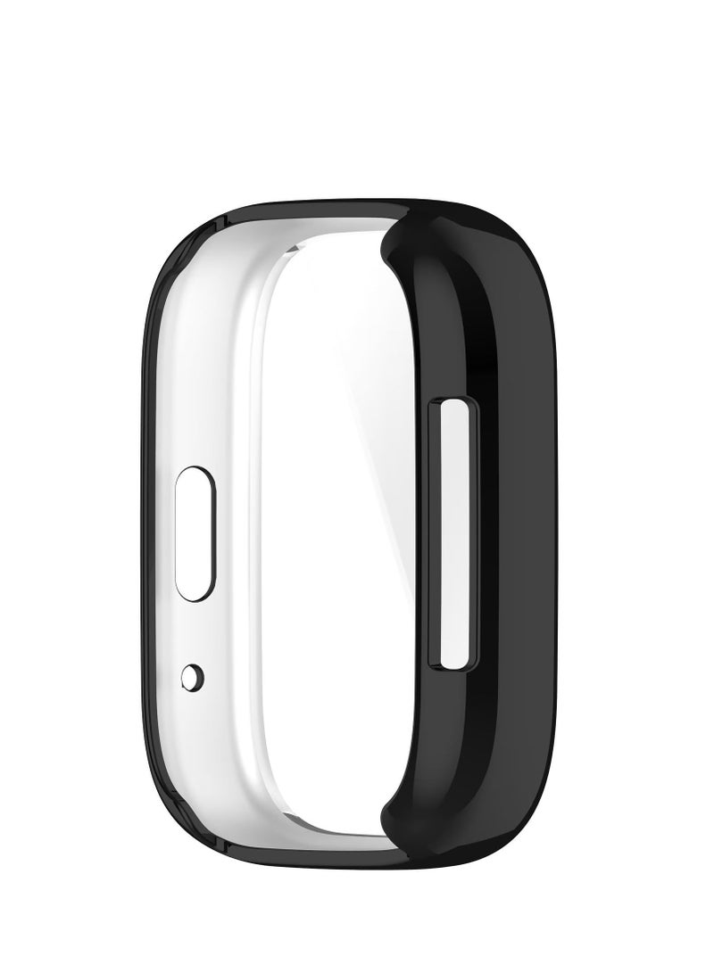 Case for Redmi Watch 3 Active/Lite Soft TPU Plating All-Inclusive Protection Watch Case Shock Resistant Case Cover for Redmi Watch 3 Active Smartwatch (Black) - Image 3