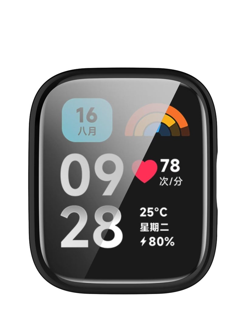 Case for Redmi Watch 3 Active/Lite Soft TPU Plating All-Inclusive Protection Watch Case Shock Resistant Case Cover for Redmi Watch 3 Active Smartwatch (Black) - Image 5