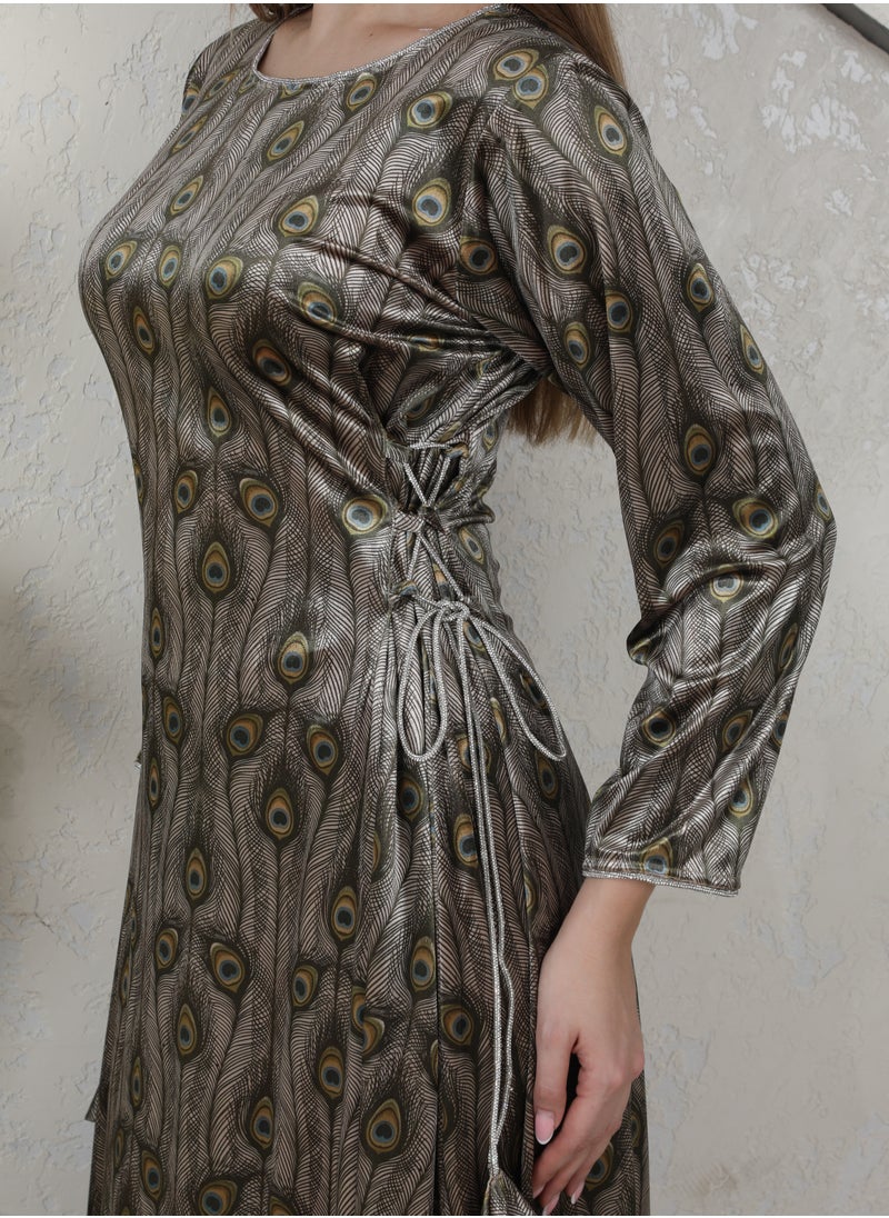 Bint Al Bilad Bint al Bilad Ready-to-Wear Winter Jalabiya - Elegant Makhmal Design | Comfortable Casual winter jalabiya for Daily Wear  - Image 3