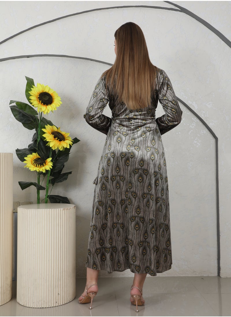 Bint Al Bilad Bint al Bilad Ready-to-Wear Winter Jalabiya - Elegant Makhmal Design | Comfortable Casual winter jalabiya for Daily Wear  - Image 5