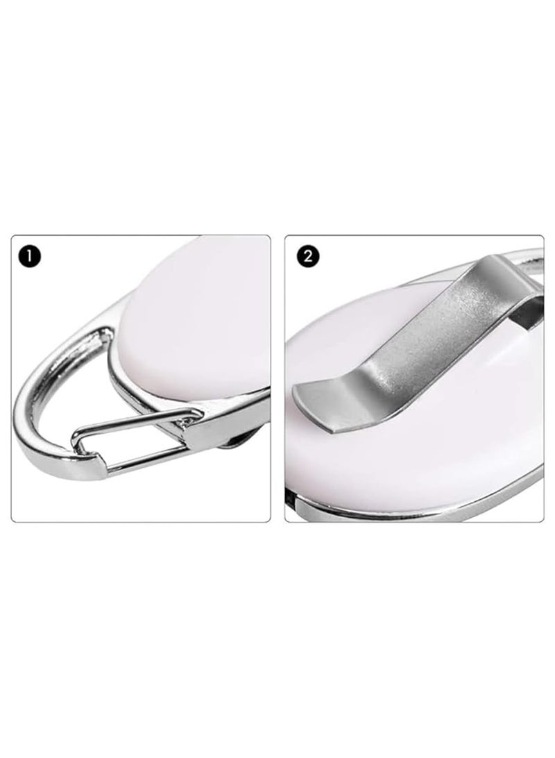 MARKQ [عبوة من 5] حامل شارة قابل للسحب باللون الأبيض مع مشبك بكرة - حامل بطاقة هوية متين للعمل، المكتب، المدرسة، وإكسسوارات سلسلة المفاتيح - Image 4