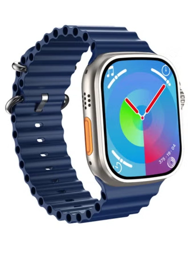 AROAQ T900 Ultra Bluetooth Calling Smart Watch, 2.2" Big Display Multifunctional Smart Sports Watch, 220mah Battery Waterproof Smart Wrist Watch With All Sports Features and Health Tracker, (Blue)