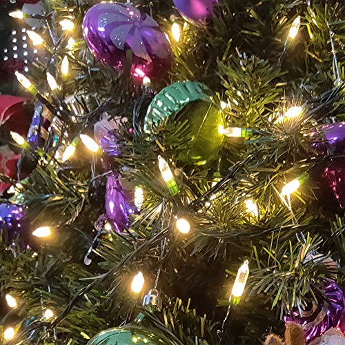 MAGOTAN Christmas Timers - Battery Operated LED Lights Outdoor Timer, Waterproof, Warm White, 100 LEDs, 8 Modes, Clear Mini Lights Set for Wedding Party, Home Garden Wreath - Image 5