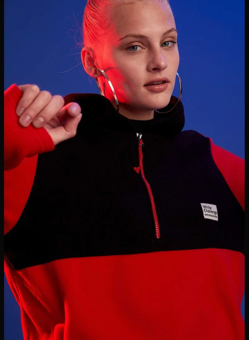 DeFacto Woman Athleisure Knitted Sweat Shirt