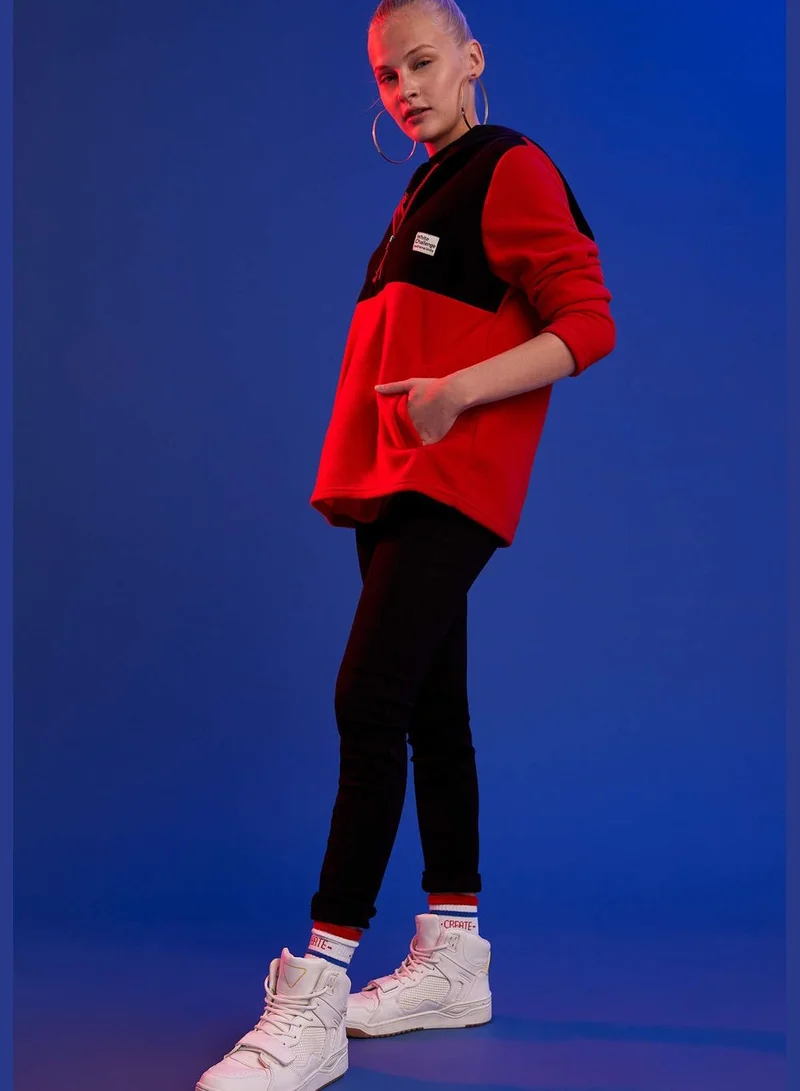 DeFacto Woman Athleisure Knitted Sweat Shirt