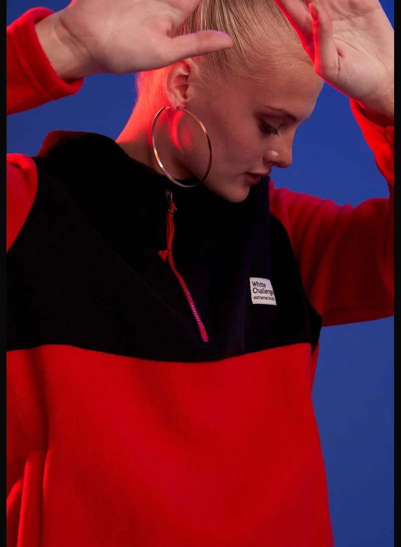 DeFacto Woman Athleisure Knitted Sweat Shirt