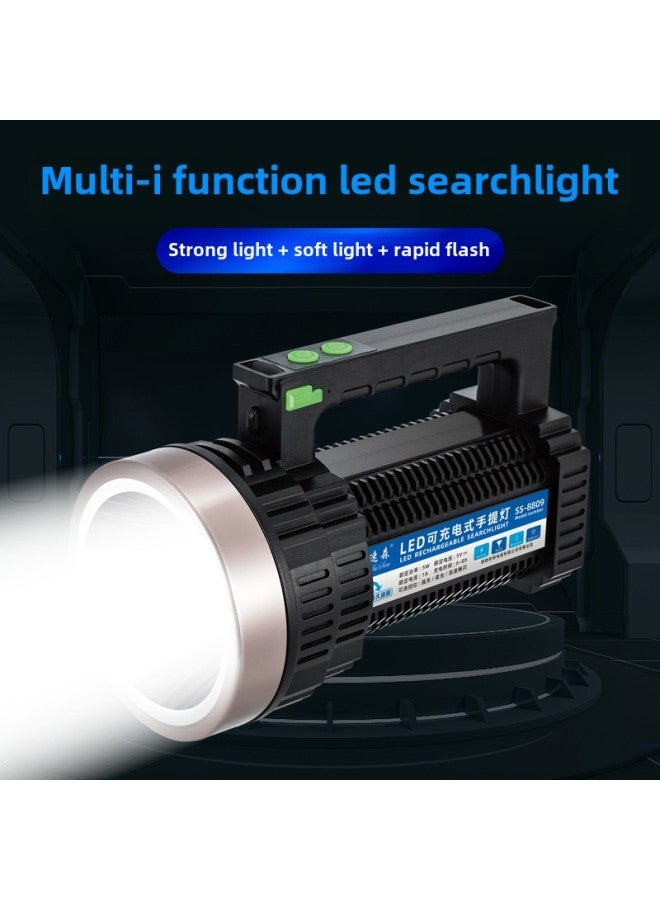 Loquat High-power LED Strong Light Long-range Fire Fighting Flood Prevention Portable Searchlight Large Flashlight Car USB Charging Dual-purpose-Color:ss-8805 Portable Lamp - Image 2
