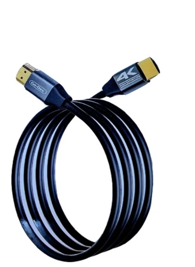 GO-DES GD HM802 3 Meter HDMI 4K High Definition Gold Plated Interface HDTV Digital Connecting Cable Black - Image 3