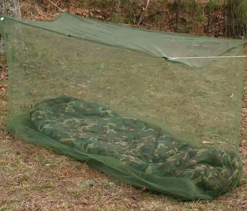 Aquinas Eagle Mosquito Net Military Green Portable Tactical Mosquito Nettng for Camping  Completely Covers a Sleeping Bag Bed or Cot - Image 3