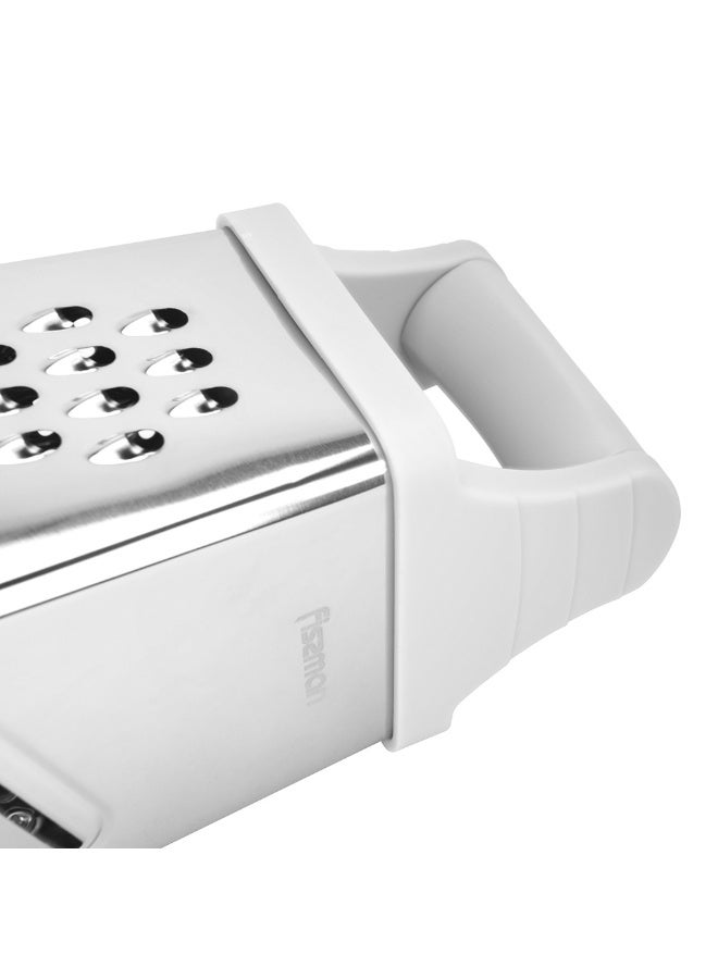 Fissman 8" 4-Sided Grater Stainless Steel, Multipurpose Kitchen Tool for Cheese, Vegetables, Fruits, and Zest, Durable Sharp Blades for Everyday Food Preparation and Cooking Use - Image 5