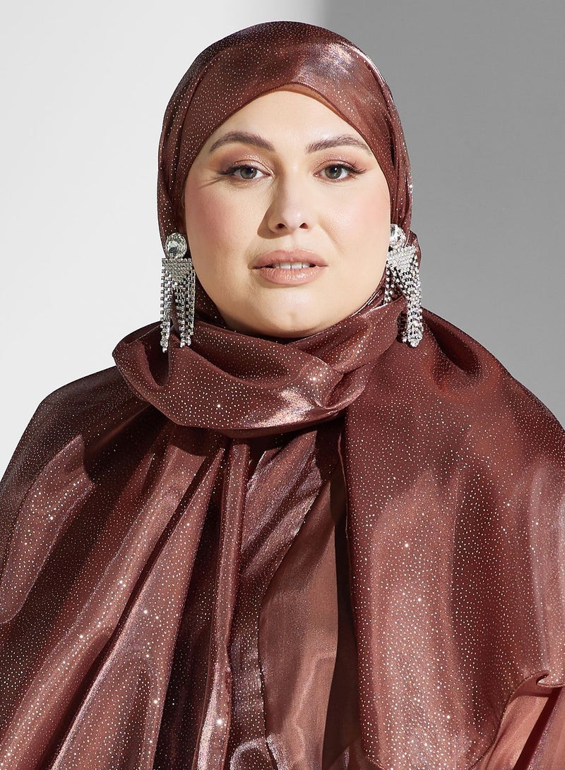 خزانة عباية مطرزة بمقاس كبير مع شيلة - Image 4