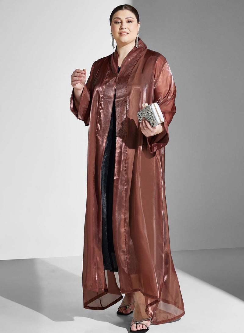 خزانة عباية مطرزة بمقاس كبير مع شيلة - Image 5