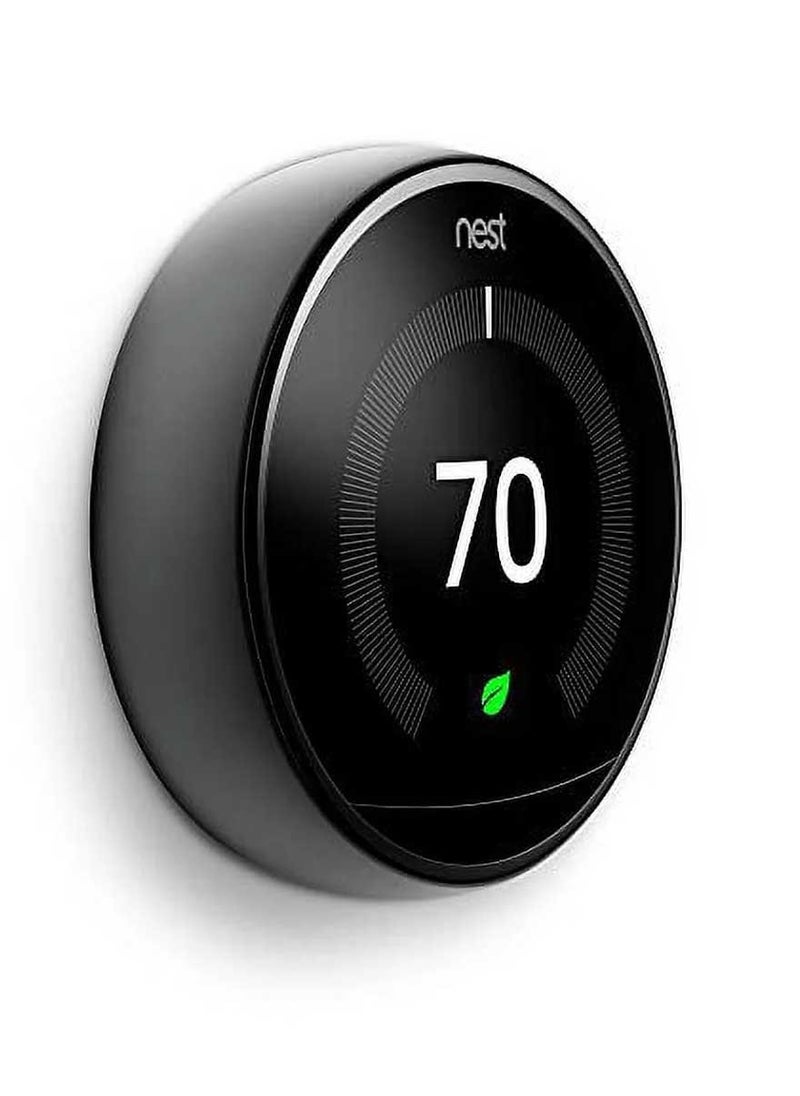 Nest - Nest Learning T3018US 3rd Gen Thermostat - Mirror Black - Image 1