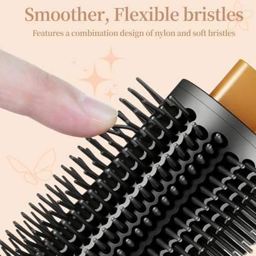 ZEPHBLOW Upgraded Round Volumizing Brush for Dyson Airwrap, Round Brush Attachment Compatible with Airwrap HS01/05/08, Flexible Bristles for Root Lift Volume Frizz Control Styling Volumizing - Image 3