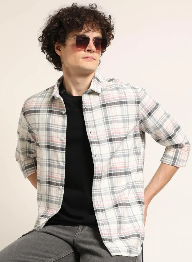 Bushirt Bushirt Men Multi Checked Casual Shirt