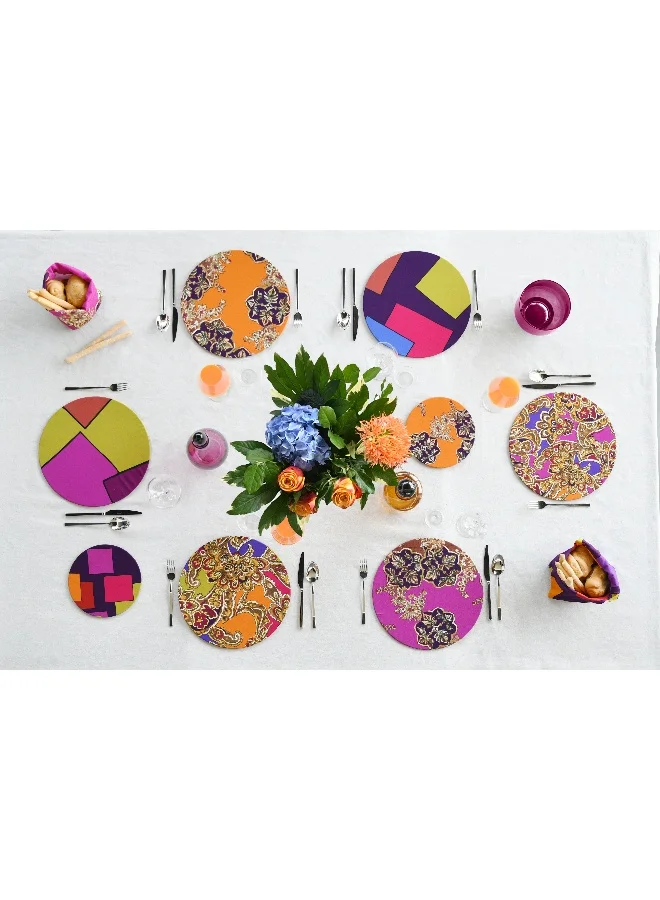 Baci milano Vesti La Tavola Velvet Tablemat Diam. 34Cm - Cachemire 4