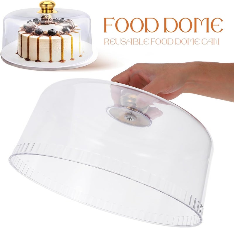 Cake Dome Acrylic Food Cover 30x13cm round Lid Protective Dessert Cover for Kitchen Cake Stand and Serving Plate - Image 3