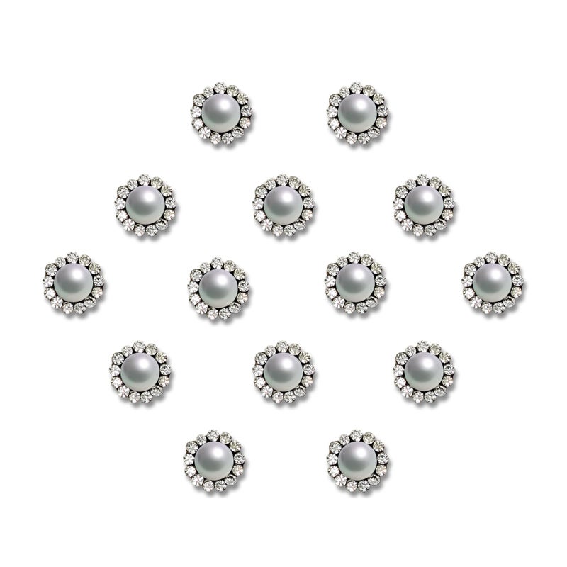 Comet Busters Round Pearl Bindis With Stone Border (6mm) (BV2016) - Image 5