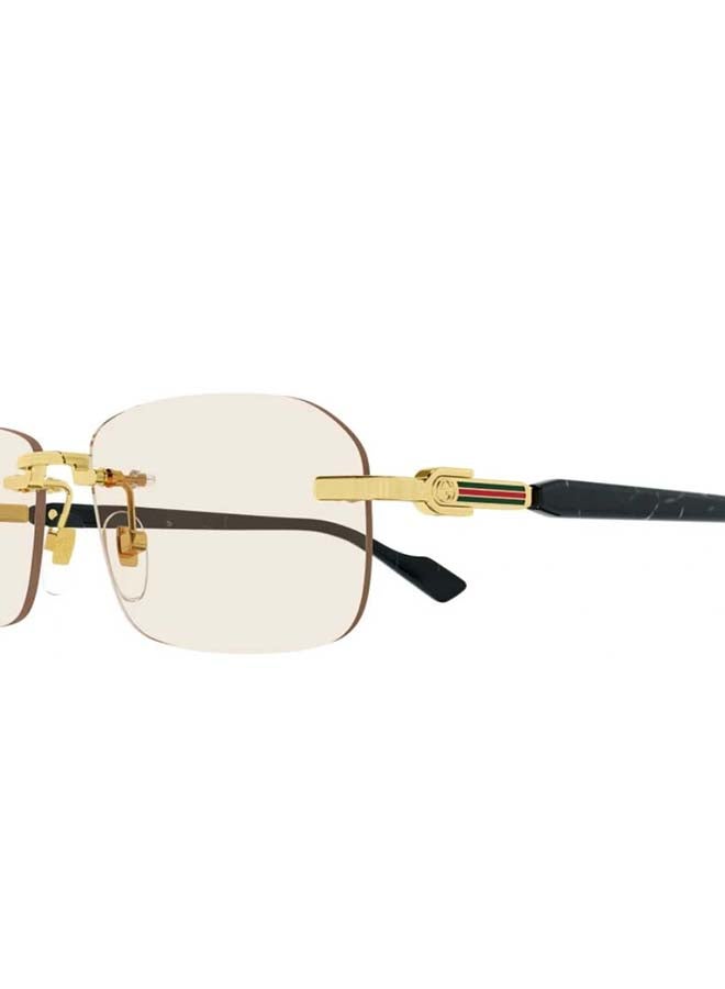 غوتشي GG1221S 005 56 نظارة شمسية مستطيلة للجنسين - ذهبي - Image 4